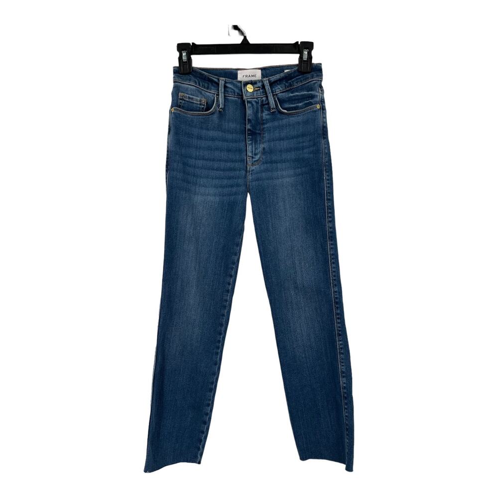 Frame jeans Le Sylvie Straight High Rise straight blue size 25